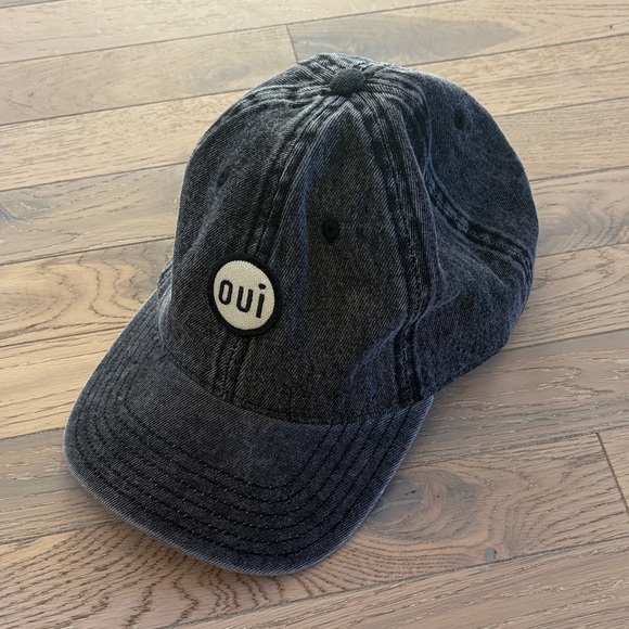 Clare V Accessories - Clare V Black Denim Cap